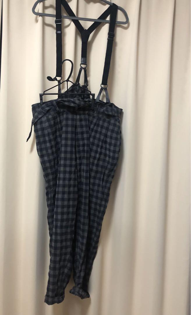 Y'sのサスペンダー付サルエルパンツ