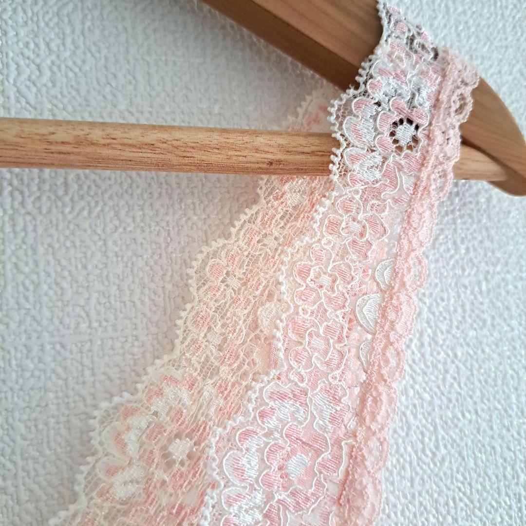 人気カラーの バラ刺繍 ワコール 付きレーススリップ М クラッシックデザイン 下着・アンダーウェア