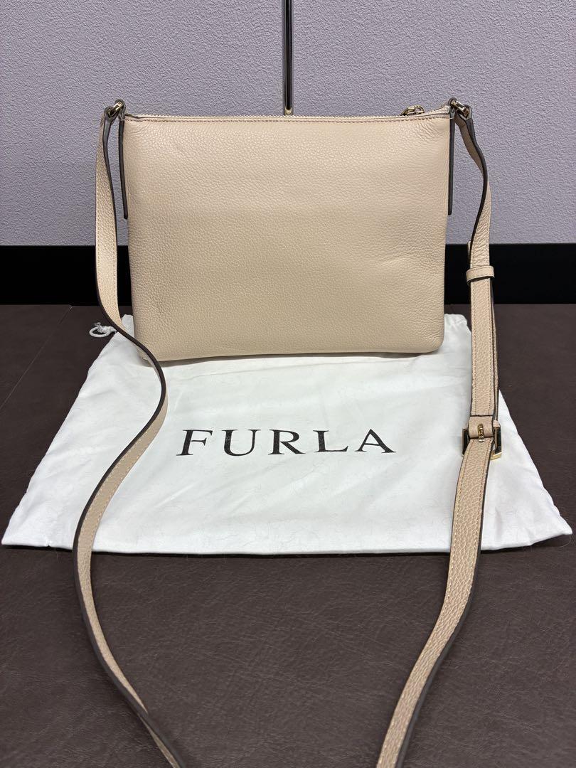 【新品未使用タグ付】FURLA PELLE ショルダーバッグ　ベージュ　本革 FURLA フルラ JO ショルダーバッグ レザー 2WAY フラップ
