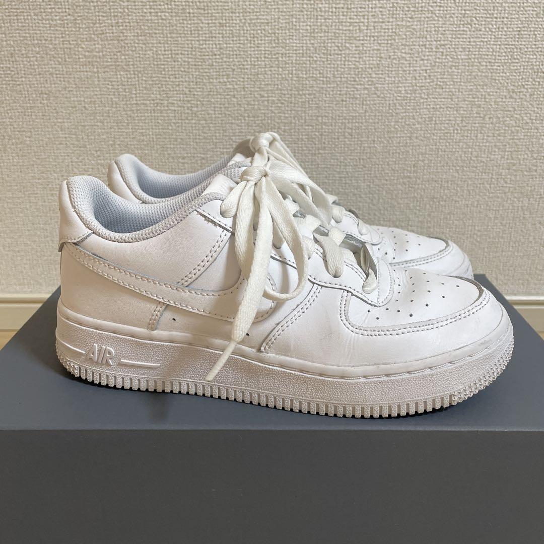 ナイキ エア フォース 1 LE PS 22㎝ NIKE FORCE 1 LE (PS) WHITE/WHITE（ナイキ フォース 1 LE PS
