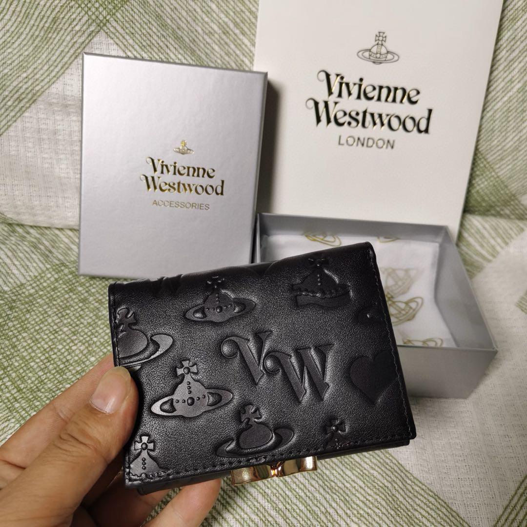 Vivienne Westwood ブラック三つ折り財布