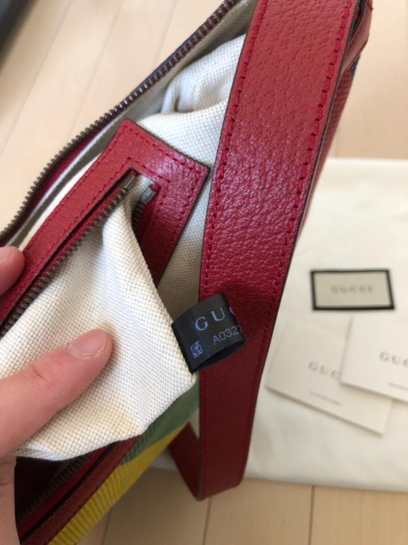 超美品・正規品】グッチ バイアデラ ストライプ ショルダーバッグ