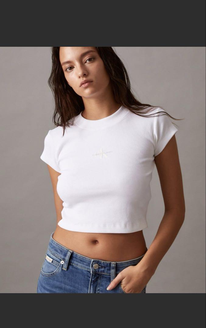 美品　カルバンクライン　ベイビーTシャツ　ホワイト