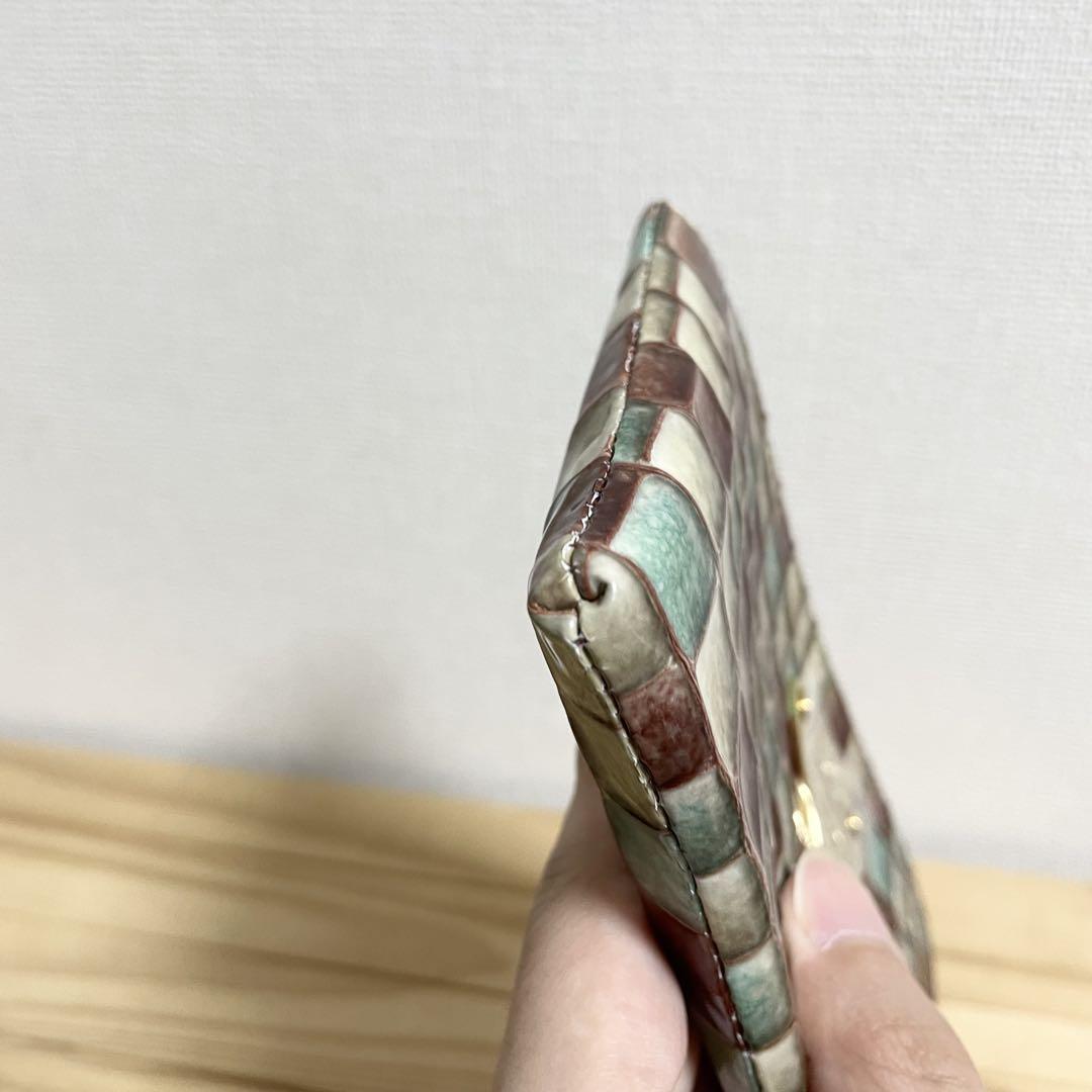 保管品 ATAO アタオ リモ ヴィトロ 長財布 アドリアエメラルド ガラス