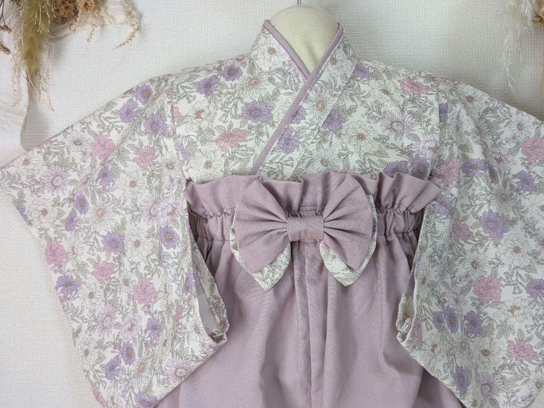 【即購入可】ハンドメイド ベビー袴 完成品 Sサイズ 即購入可】ハンドメイド ベビー袴 完成品 Sサイズ - その他在庫