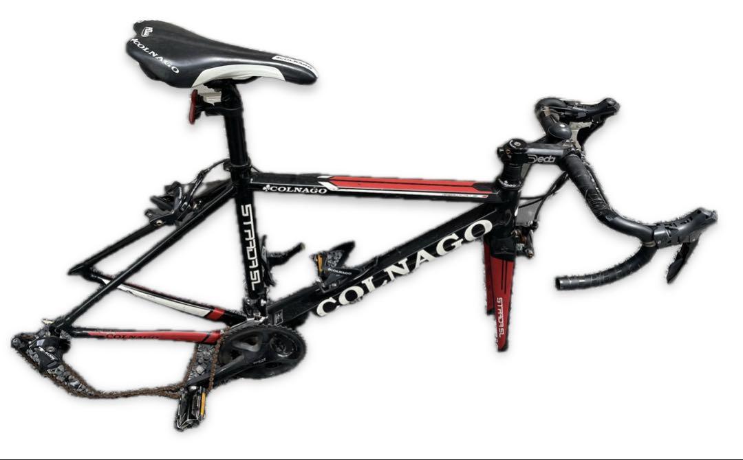 COLNAGO ロードバイクフレーム ブラック/レッド　ジャンク品