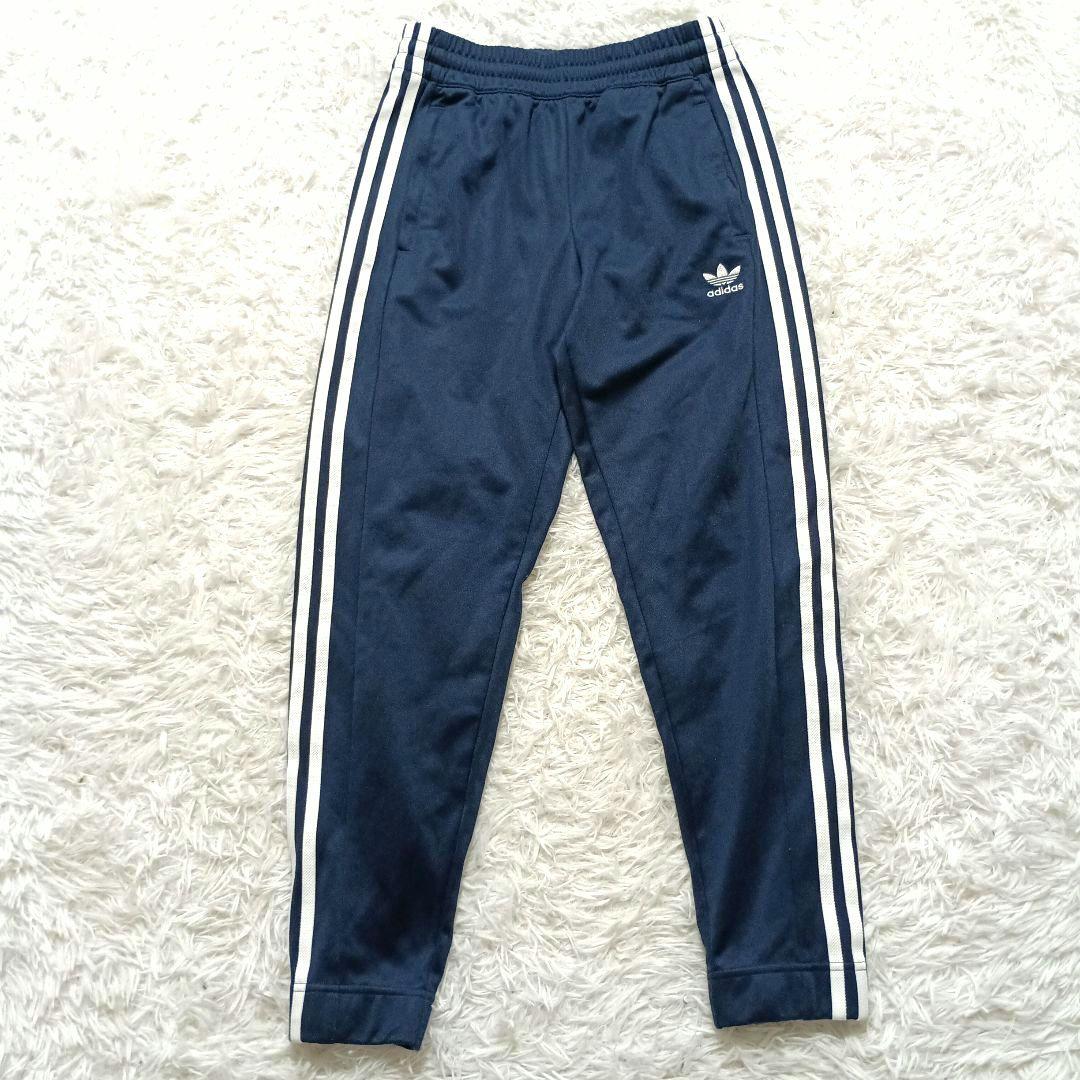 adidas　アディダス　トラックパンツ　ジャージ　サイドボタン　M ネイビー adidas アディダス トラックパンツ ジャージ サイドボタン M