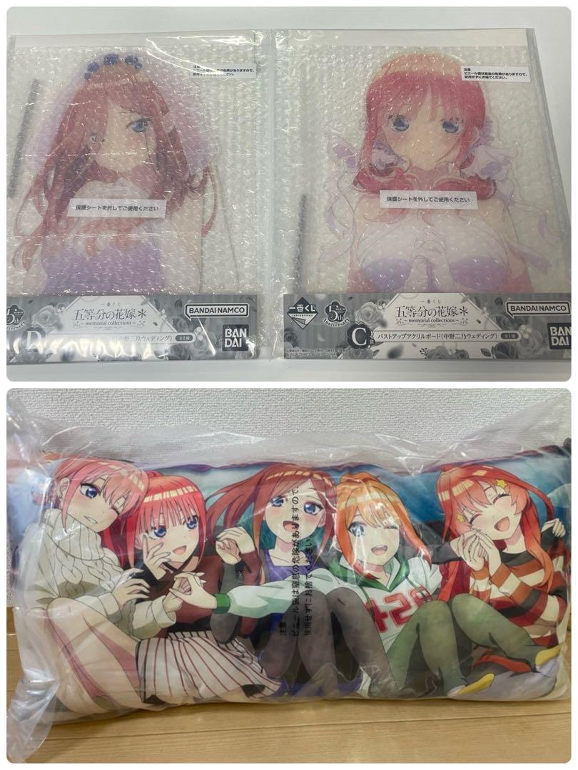 一番くじ　五等分の花嫁　バストアップアクリルボード全5種＋A賞メガクッション 一番くじ 五等分の花嫁 バストアップアクリルボード全5種＋A