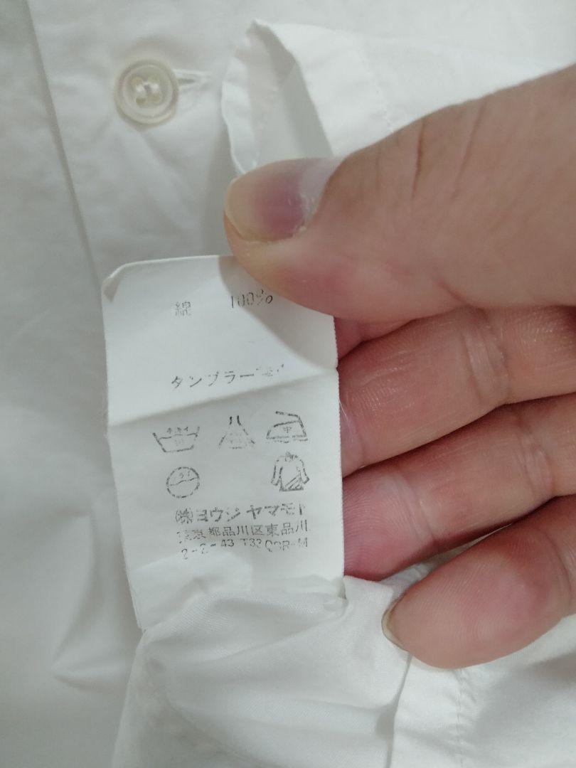 ワイズフォーメン　コットン　ブロード　シャツ　襟切り替え