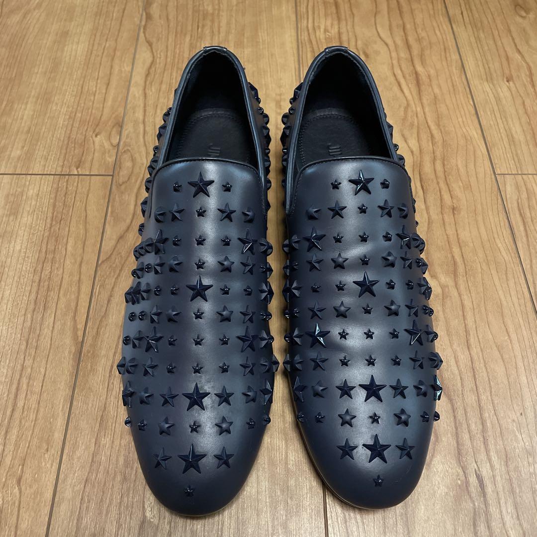 JIMMY CHOO ジミーチュウ IAN スタースタッズ スリッポン JIMMY CHOO - ジミーチュウ デニム スター スタッズ スリッポン