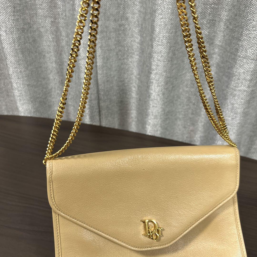 美品  クリスチャンディオール ショルダーバッグ ロゴ金具 2way レザー バッグ