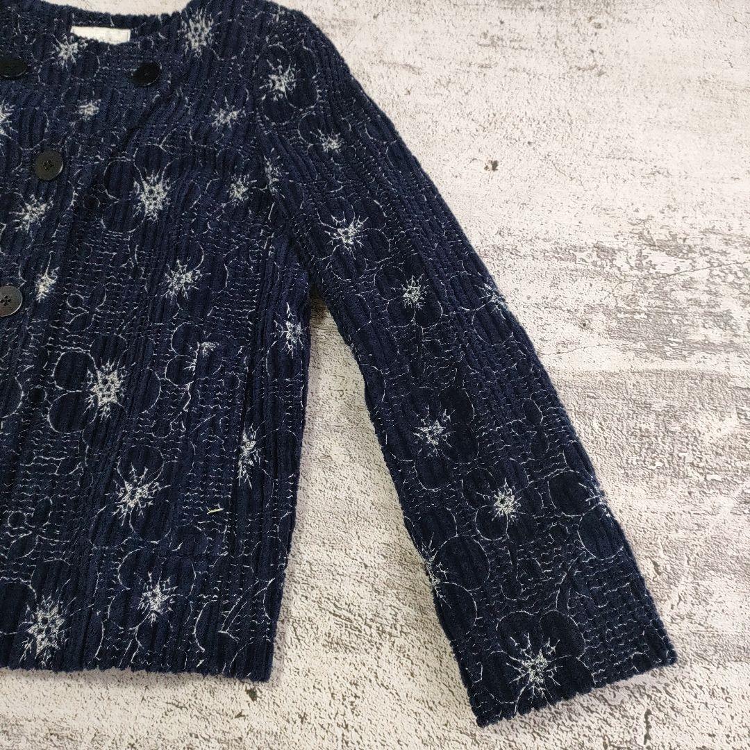 希少 Sally Scott フラワー刺繍 太畝コーデュロイジャケット 希少 Sally Scott フラワー刺繍 太畝コーデュロイジャケット