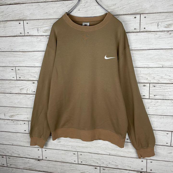新作登場得価 NIKE 90s ベージュ スウッシュ 胸ロゴ wTr9V-m41809198192 ナイキ スウェット 銀タグ 高評価新作