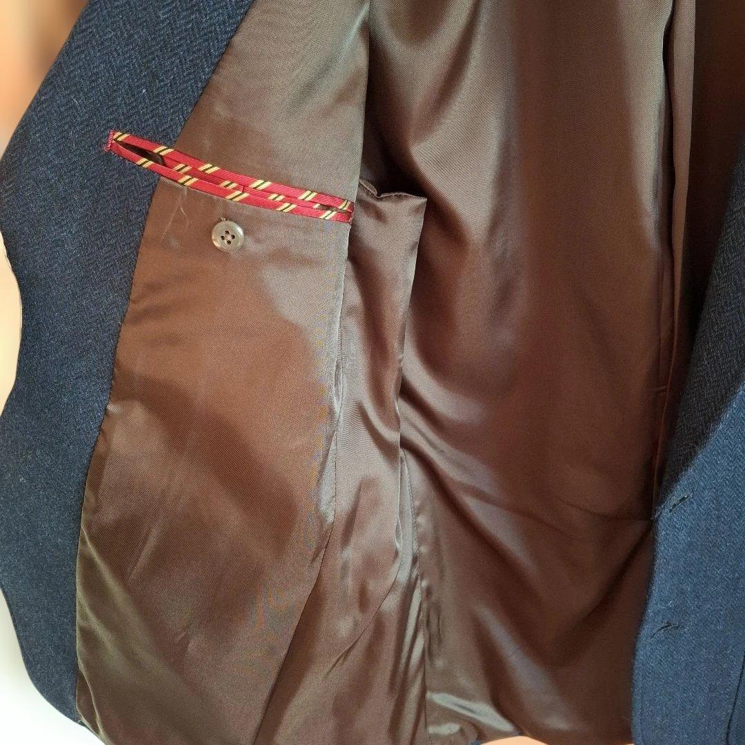 ■オリヒカ■ダークブルー■ヘリンボーン■ビジネスジャケット■LL ■オリヒカ■ダークブルー■ヘリンボーン■ビジネスジャケット■LL