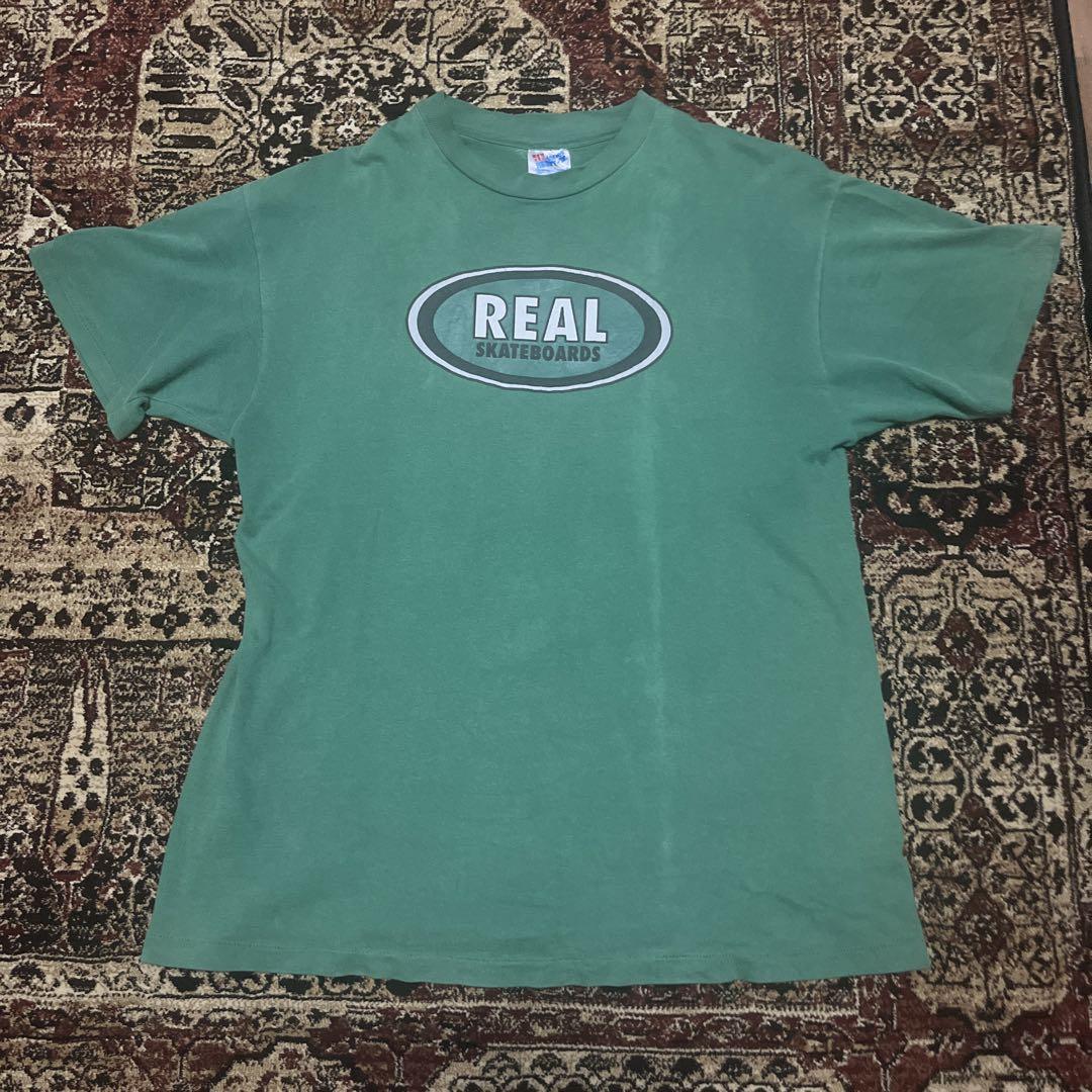 トップス 90s REAL SKATEBOARDS tee green
