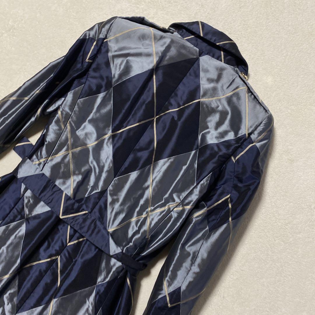 ✨希少✨VALENTINO ダイヤモンド　トレンチコート　シルク混　ベルト付き
