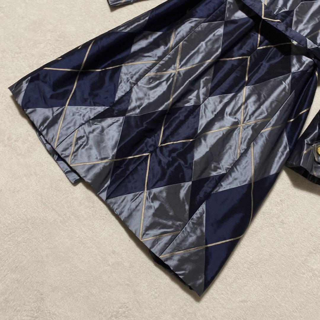 ✨希少✨VALENTINO ダイヤモンド　トレンチコート　シルク混　ベルト付き