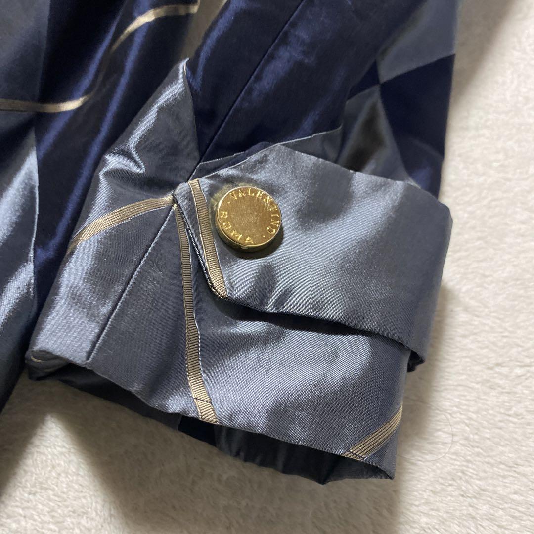 ✨希少✨VALENTINO ダイヤモンド　トレンチコート　シルク混　ベルト付き