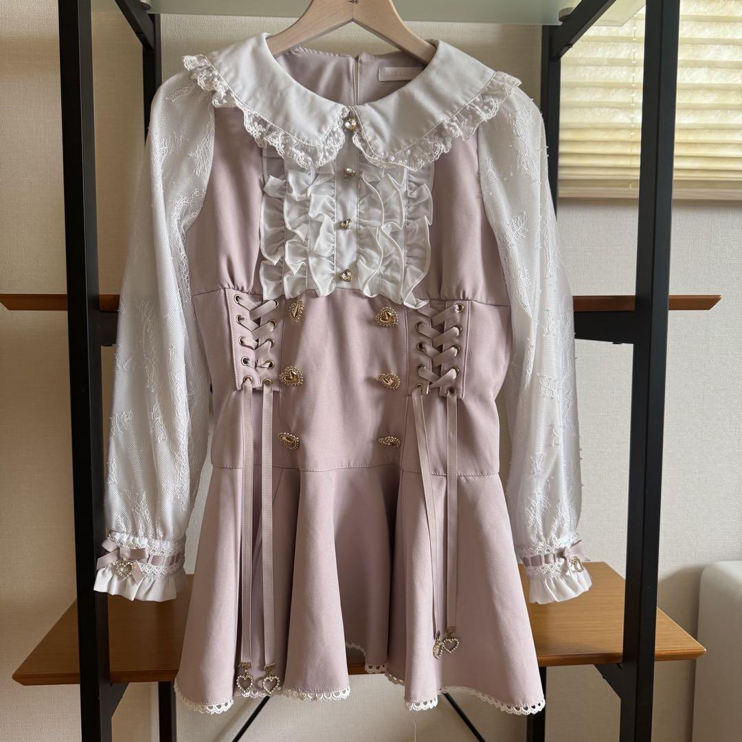 LIZ LISA フリル付きピンクスカートセットアップ
