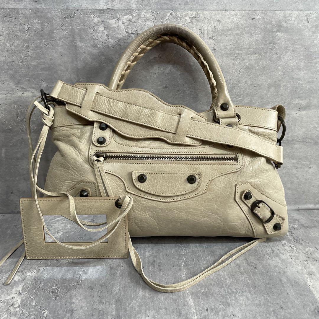 美品 BALENCIAGA シティ ファースト レザー 2way ハンドバッグ