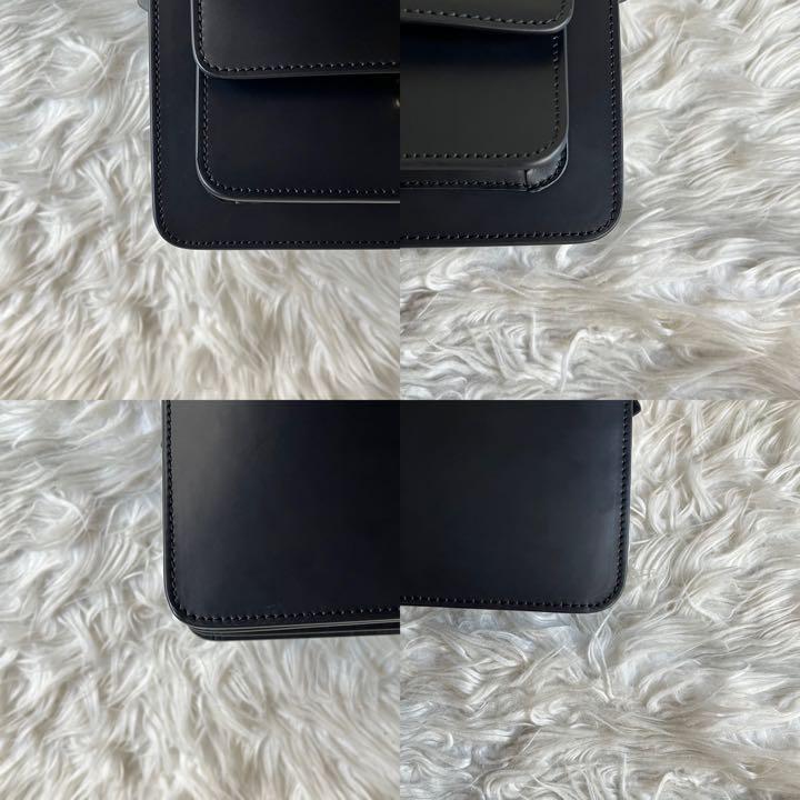 MARNI ショルダーバッグ トランク ブラック レザー ロゴ