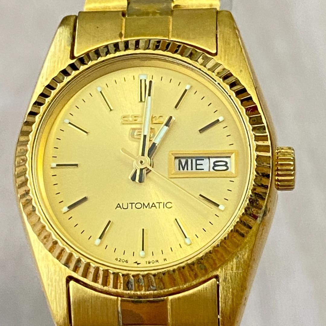 SEIKO 自動巻き時計 ゴールド - メルカリ