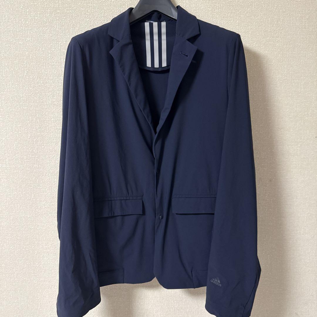 adidas Three Stripes ネイビー テーラードジャケット S