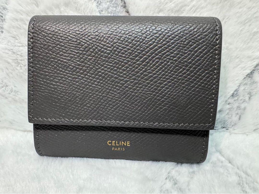 本日限定価格　CELINE セリーヌ　スモール トリフォールドウォレット グレー