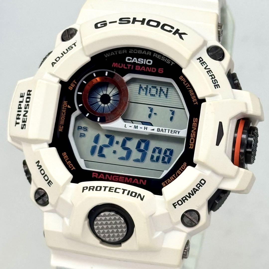 安い G-SHOCK 美品 GW-9400BTJ ホワイト 電波ソーラー バートン 時計
