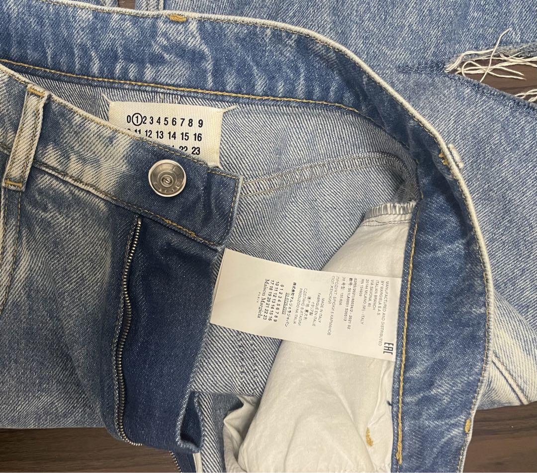 【Maison Margiela】デニムジーンズ　スラッシュディテール 38