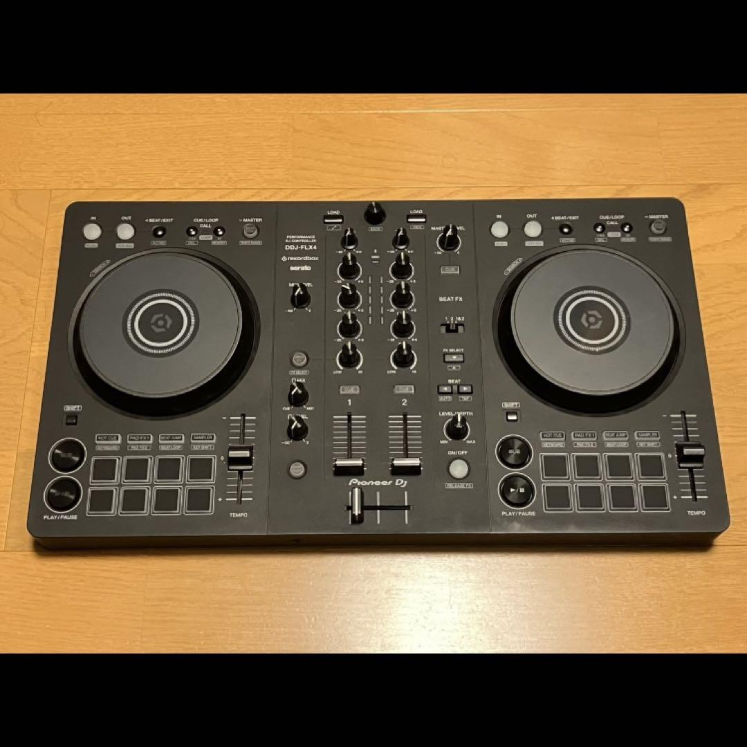 Pioneer DJ DDJ-FLX4 Black ダストカバー・RCA端子付属