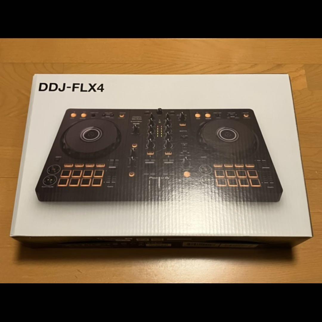 Pioneer DJ DDJ-FLX4 Black ダストカバー・RCA端子付属