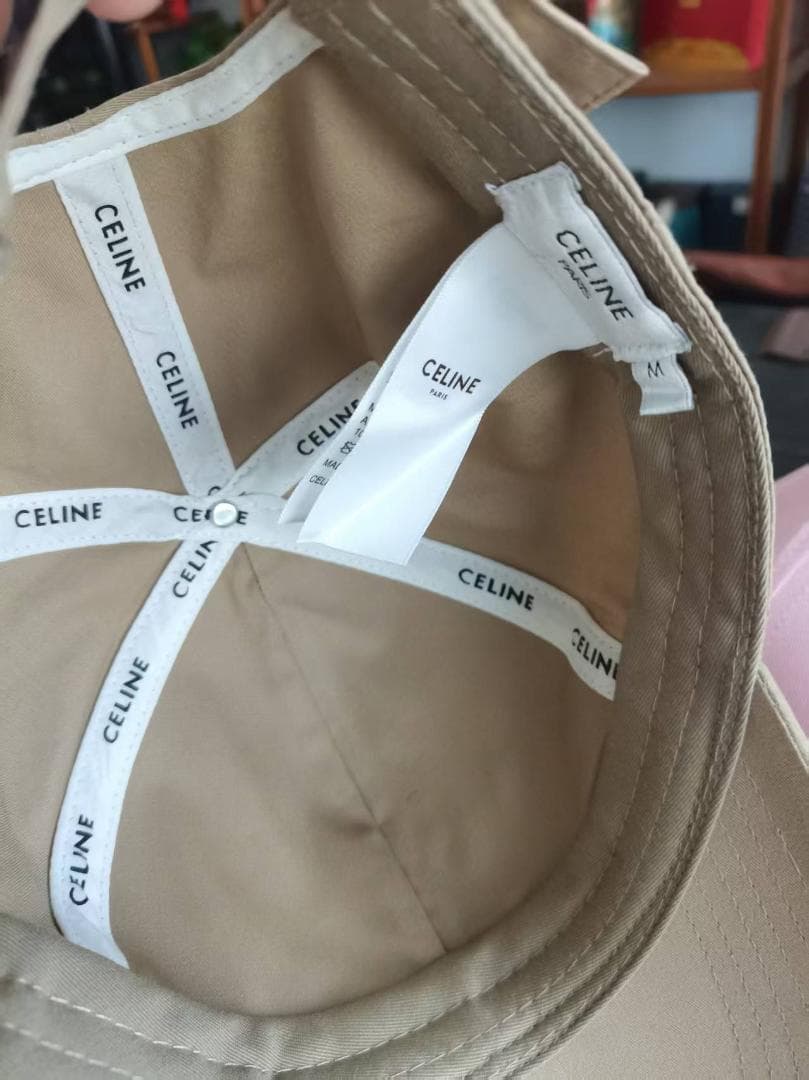 CELINE ツーピースハット（ピンク/ベージュ）未使用、ユニセックス