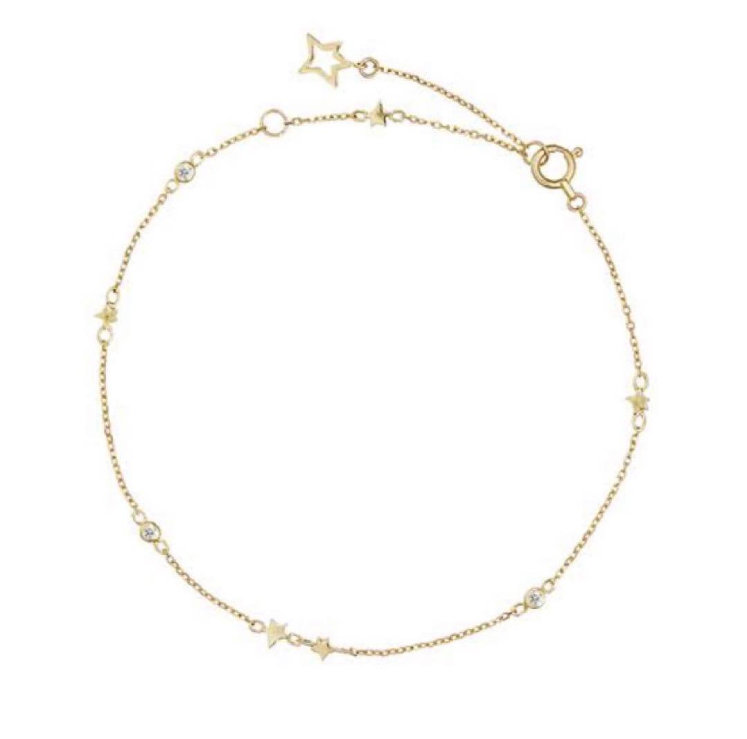 festaria フェスタリア K18YG ダイヤ 星の王子さま ブレスレット