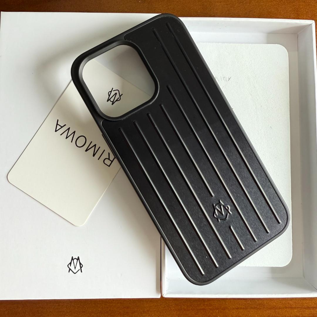 ブラック RIMOWA リモワ iPhone15ProMax ケース新品、♥