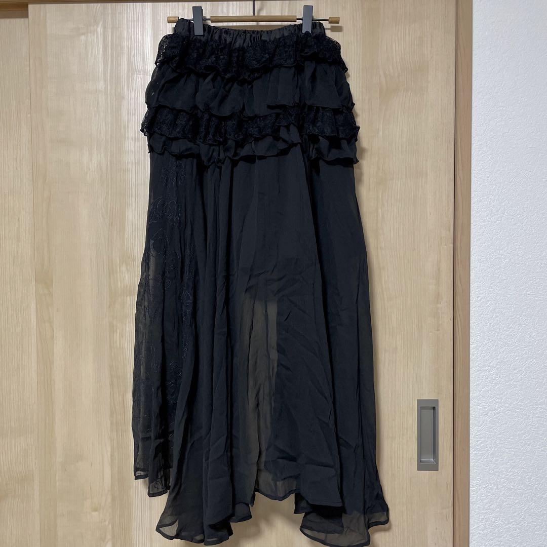 h.naoto steam　レースバッスル付きミニスカ／タグ付き新品