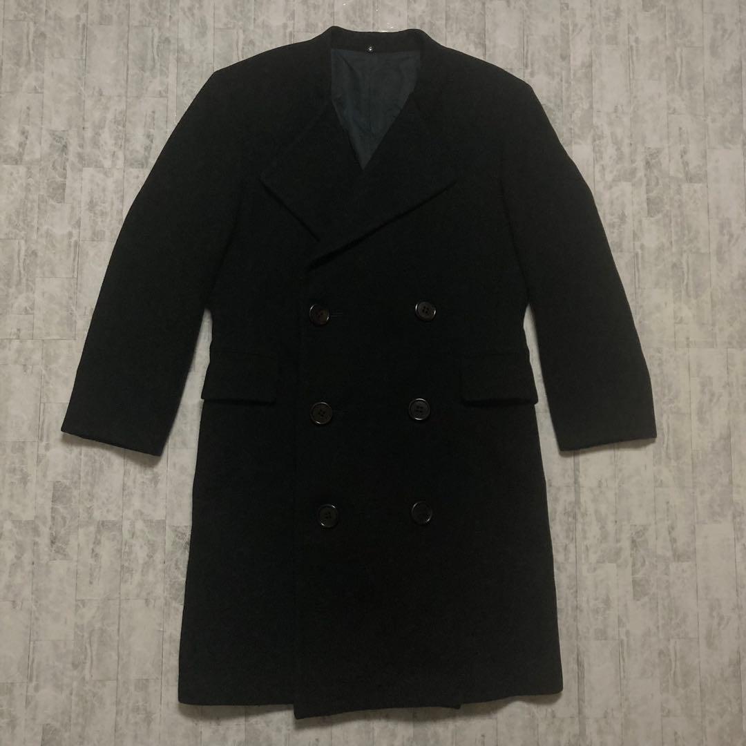 Y’s ワイズ ダブルボタン ロングコート ブラック Lサイズ相当L Y s