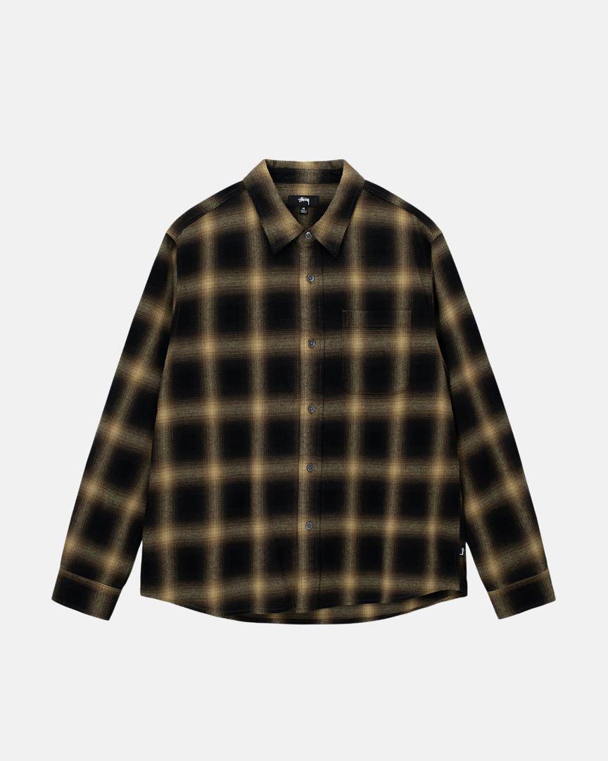 Stussy Pete Plaid Shirt Mustard M 新品未使用