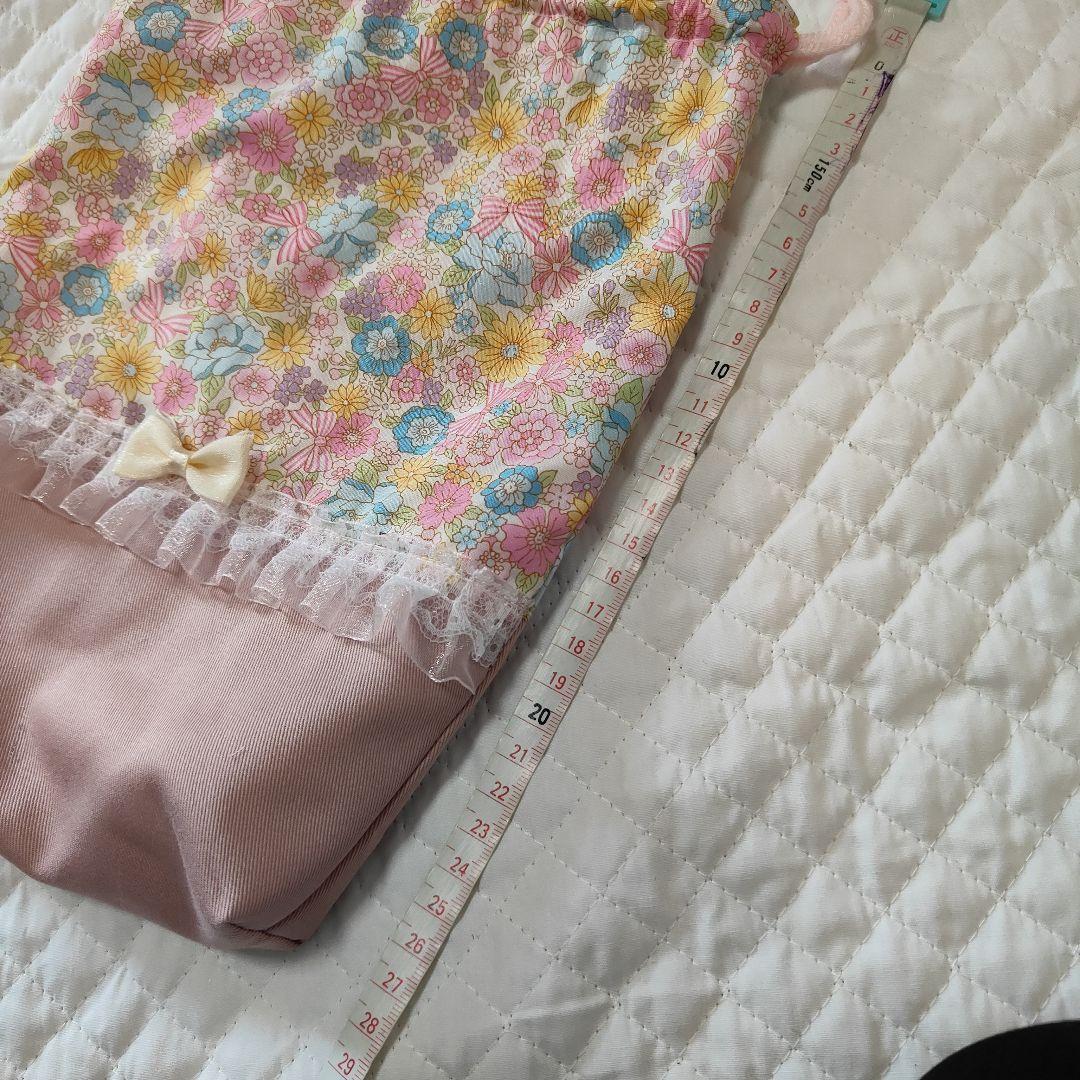 入園入学セット ハンドメイド お花リボン レッスンバック体操服入れ上靴入れ