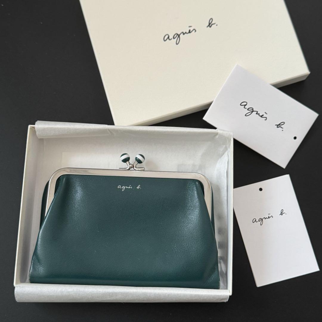 agnes b.(アニエスベー) がま口財布　グリーン