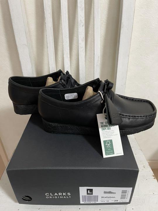 爆買い豊富な 新品 レディース Clarks ブラック レザー JDwH7-m41856551708 クラークス ワラビー 24.5 爆買い限定SALE