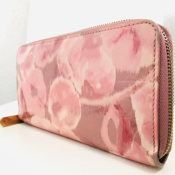 ローの 美品 長財布 イカットフラワー ピンク yVS52-m41859409848 ルイヴィトン ジッピーウォレット しくお
