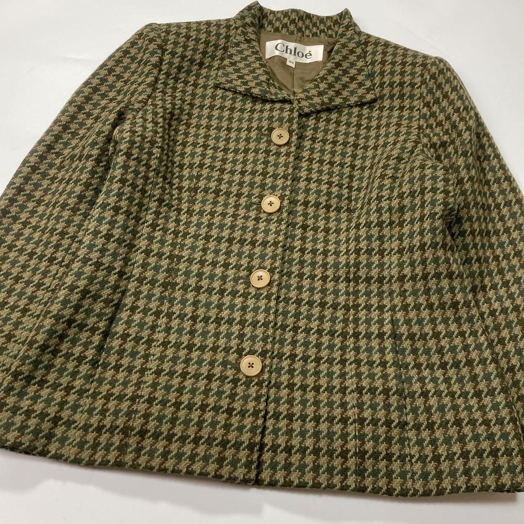 【初回限定】 Chloe クロエ ウール ジャケット カシミヤ混 42 XL ジャケット・アウター
