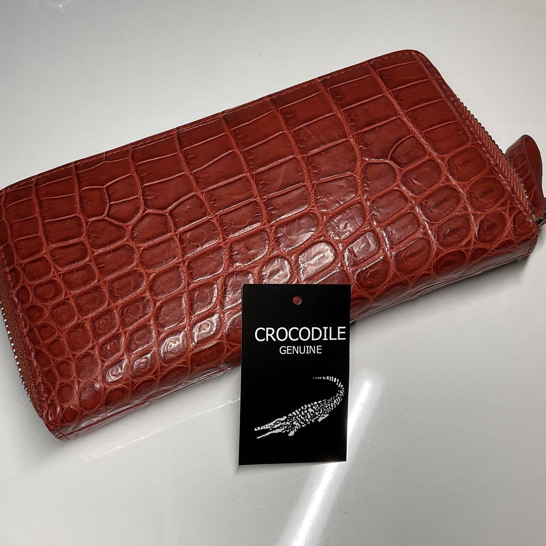 クロコダイル 財布 ラウンドジップ レディース