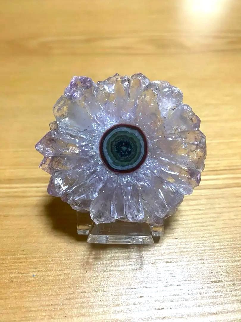 アメジスト　スライス　一輪のお花♡キラキラ
