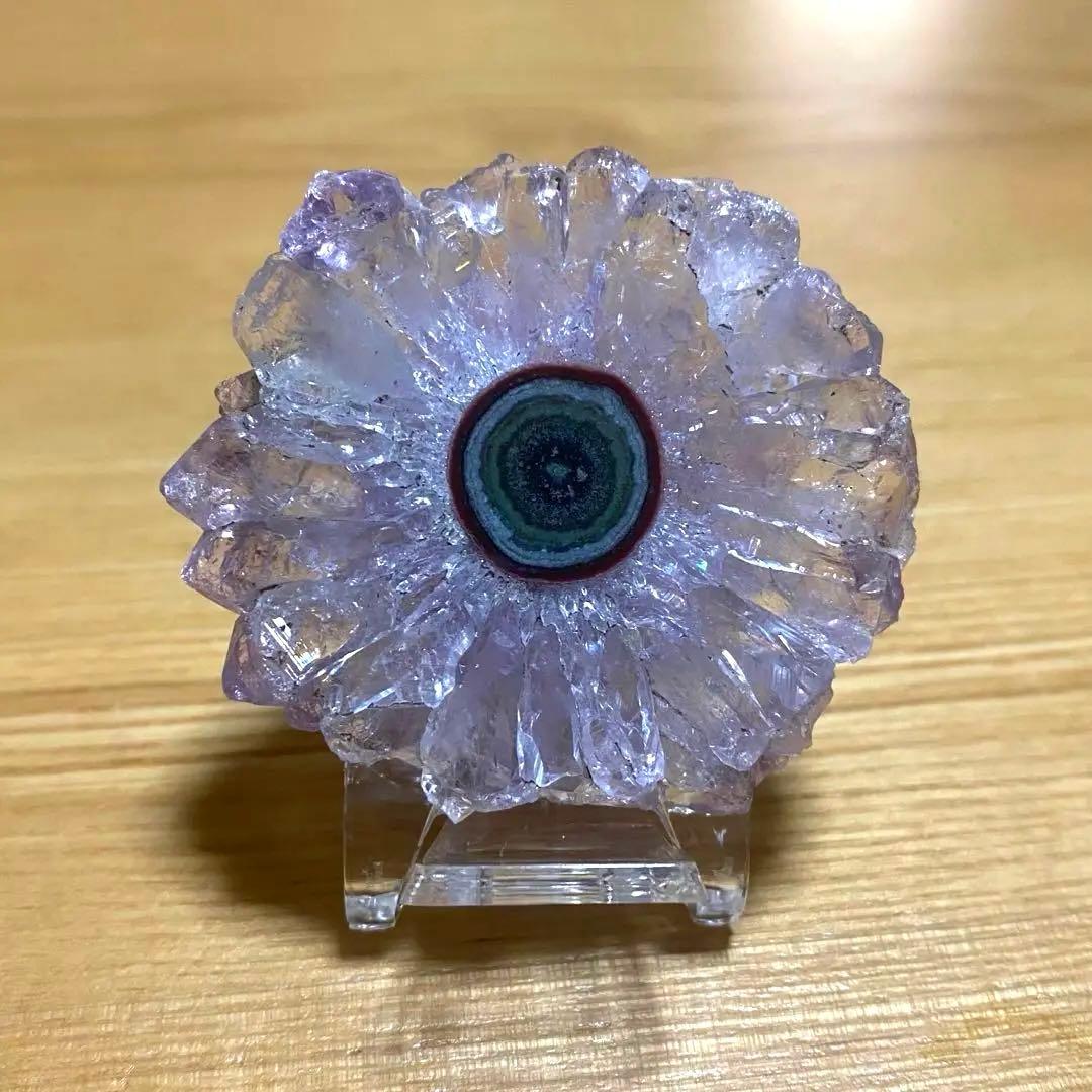 アメジスト　スライス　一輪のお花♡キラキラ