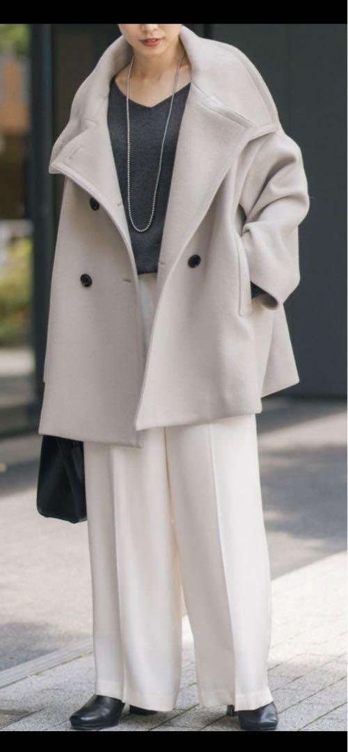 Noble スタンドカラーオーバーコート ¥59,400
