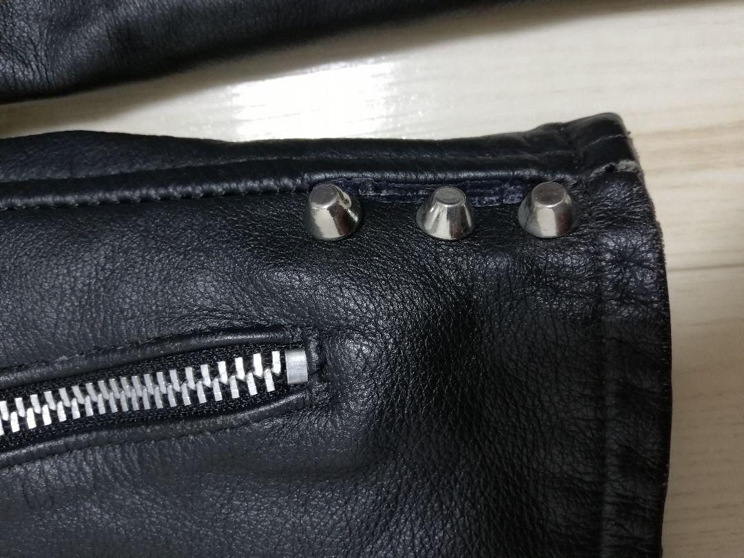 60s VINTAGE UK製 スタッズ レザーライダースジャケット