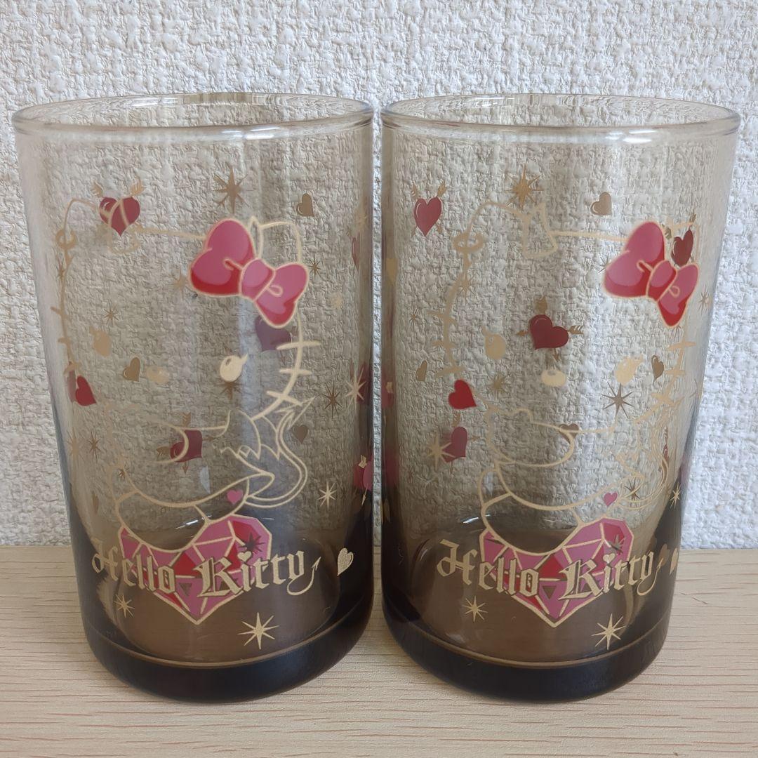 デビルキティ ハローキティ Hello Kitty グラス コップ 2個 ペア