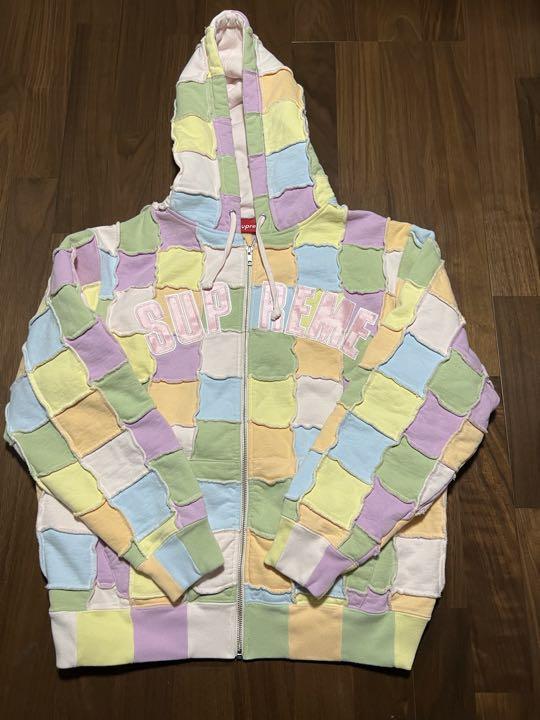 Supreme★パッチワーク ジップアップ フーディー Patchwork Zip Up Hooded Sweatshirt | Supreme 22fw